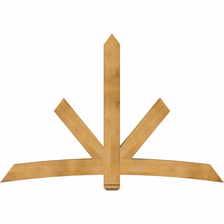 Ekena Millwork Alberta Rough Sawn Timber Gable Bracket, Western Red Cedar, 84"W x 56"H x 6"D x 6"F, 16/12 Pitch GBW084X56X0606ALB00RWR